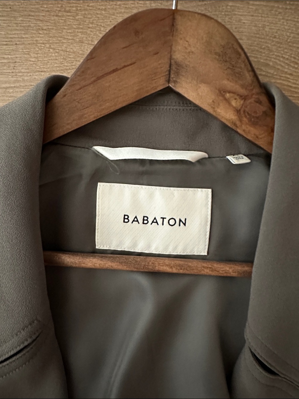 Babaton Olive Trench with Tie Cuff Detail - Picture 2 of 4